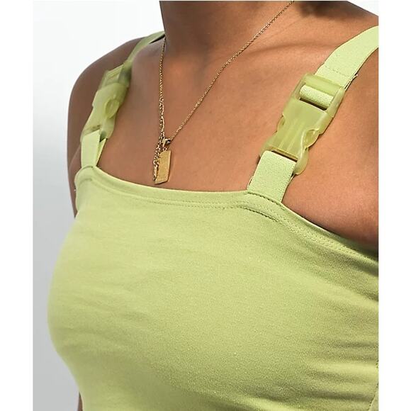 Ninth Hall Lyleson Sweet Pea Buckle Strap Tank Top Green Size Medium - Picture 8 of 9